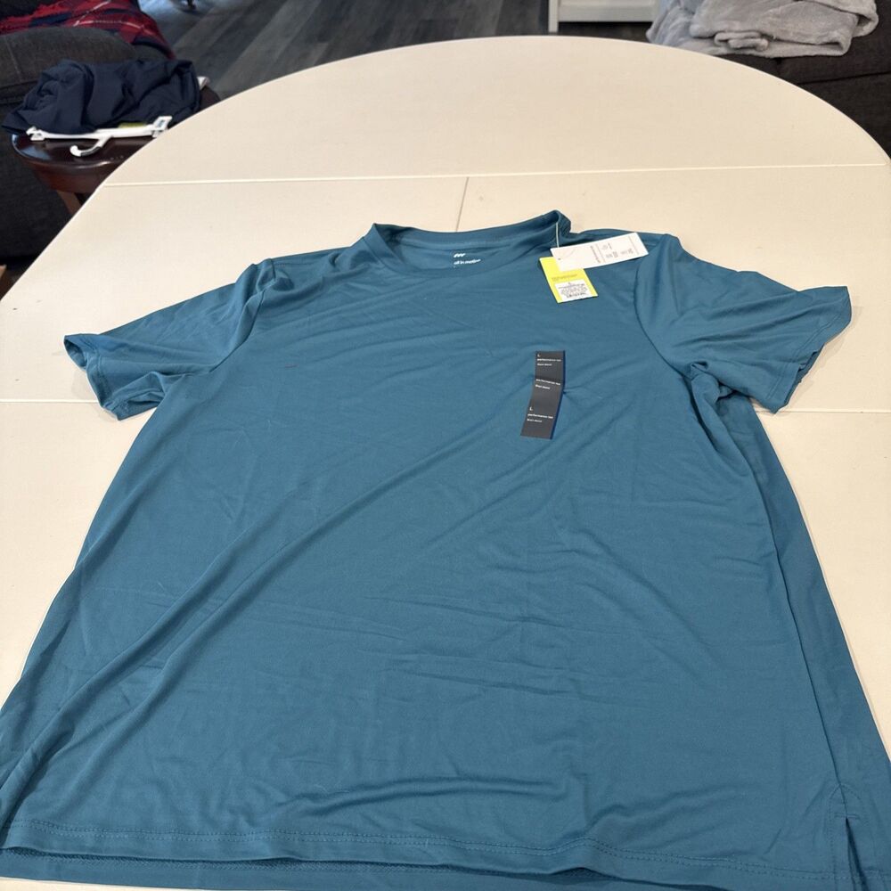 All In Motion Men's Short Sleeve Performance TShirt  All In Motion Blue size L